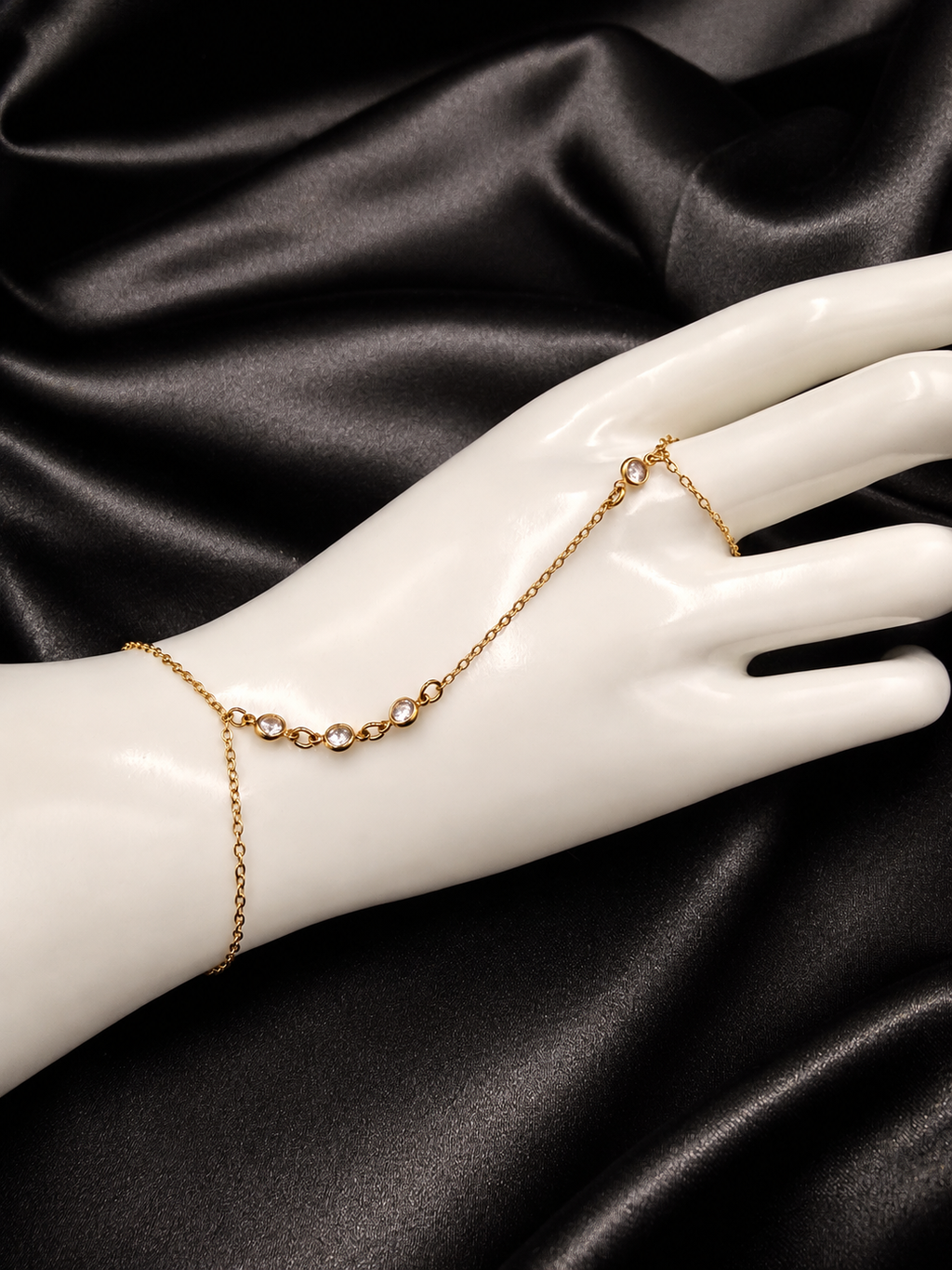 Triple Stone Hand Chain