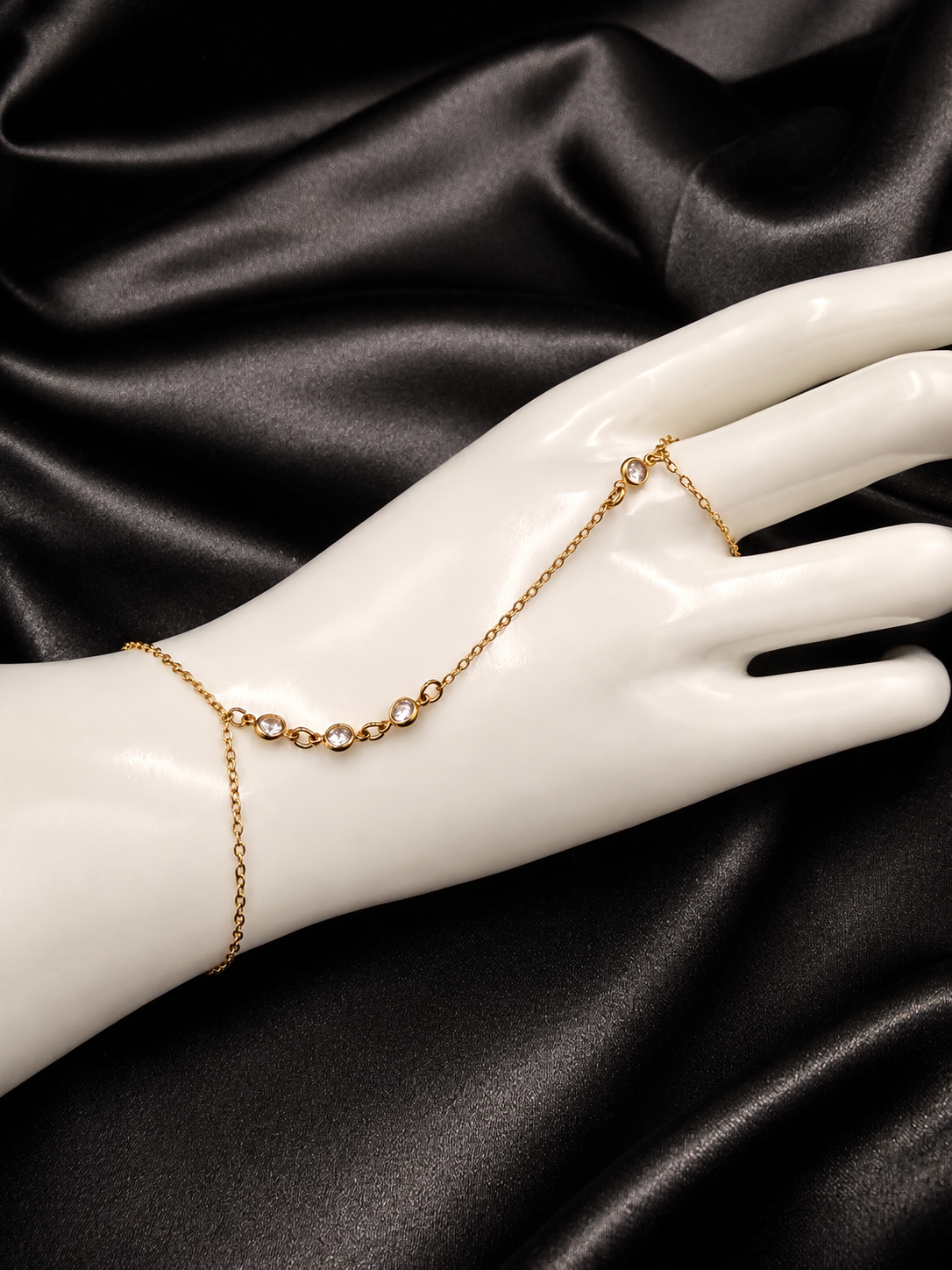 Triple Stone Hand Chain