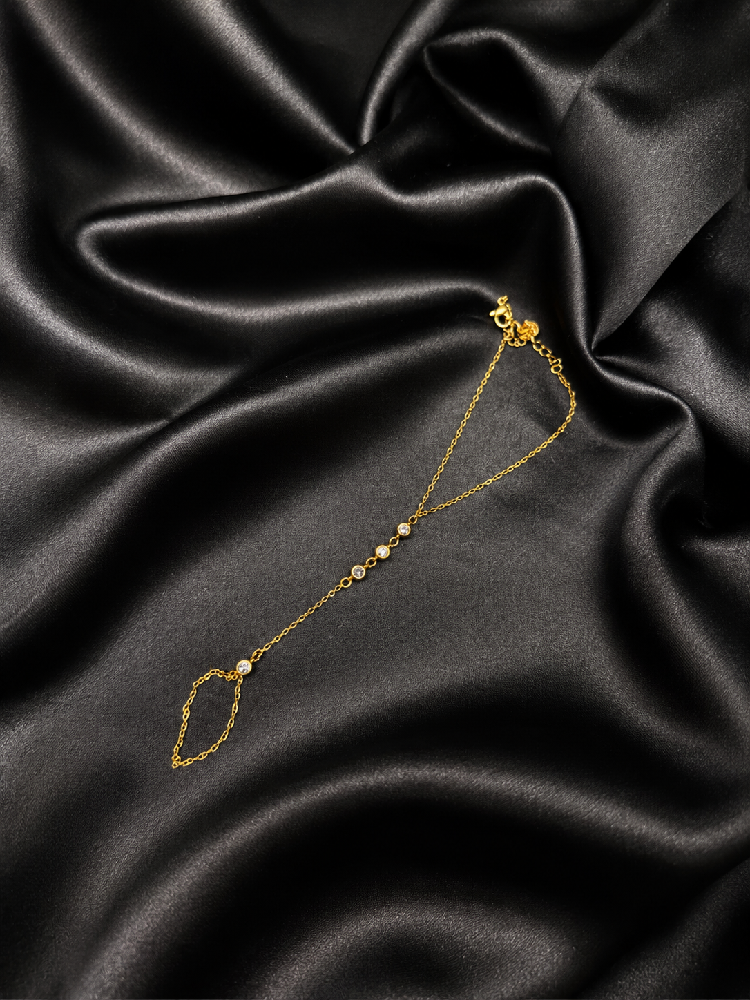 Triple Stone Hand Chain