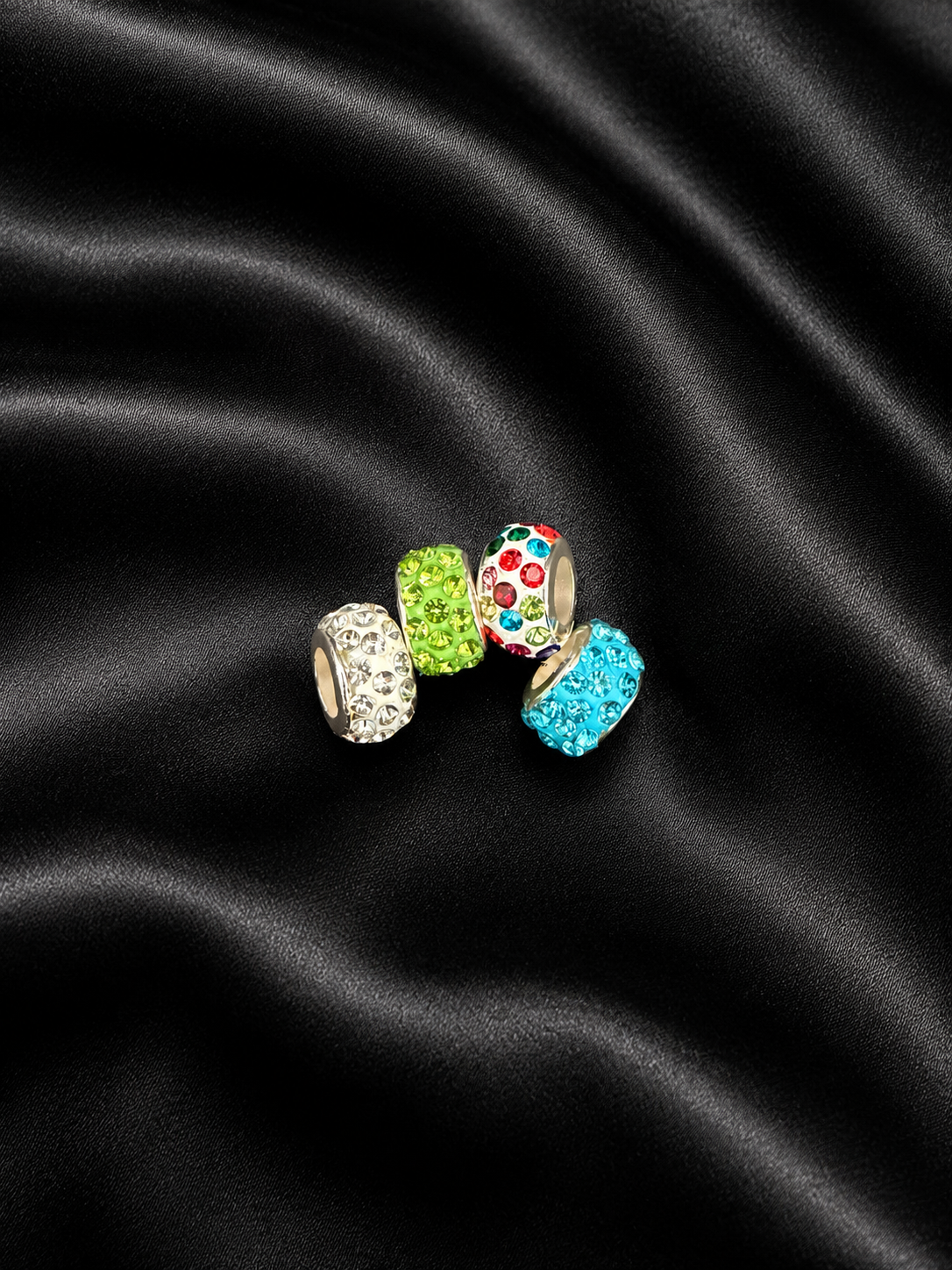 Multi-Color Ceramic Crystal Shoelace Charm