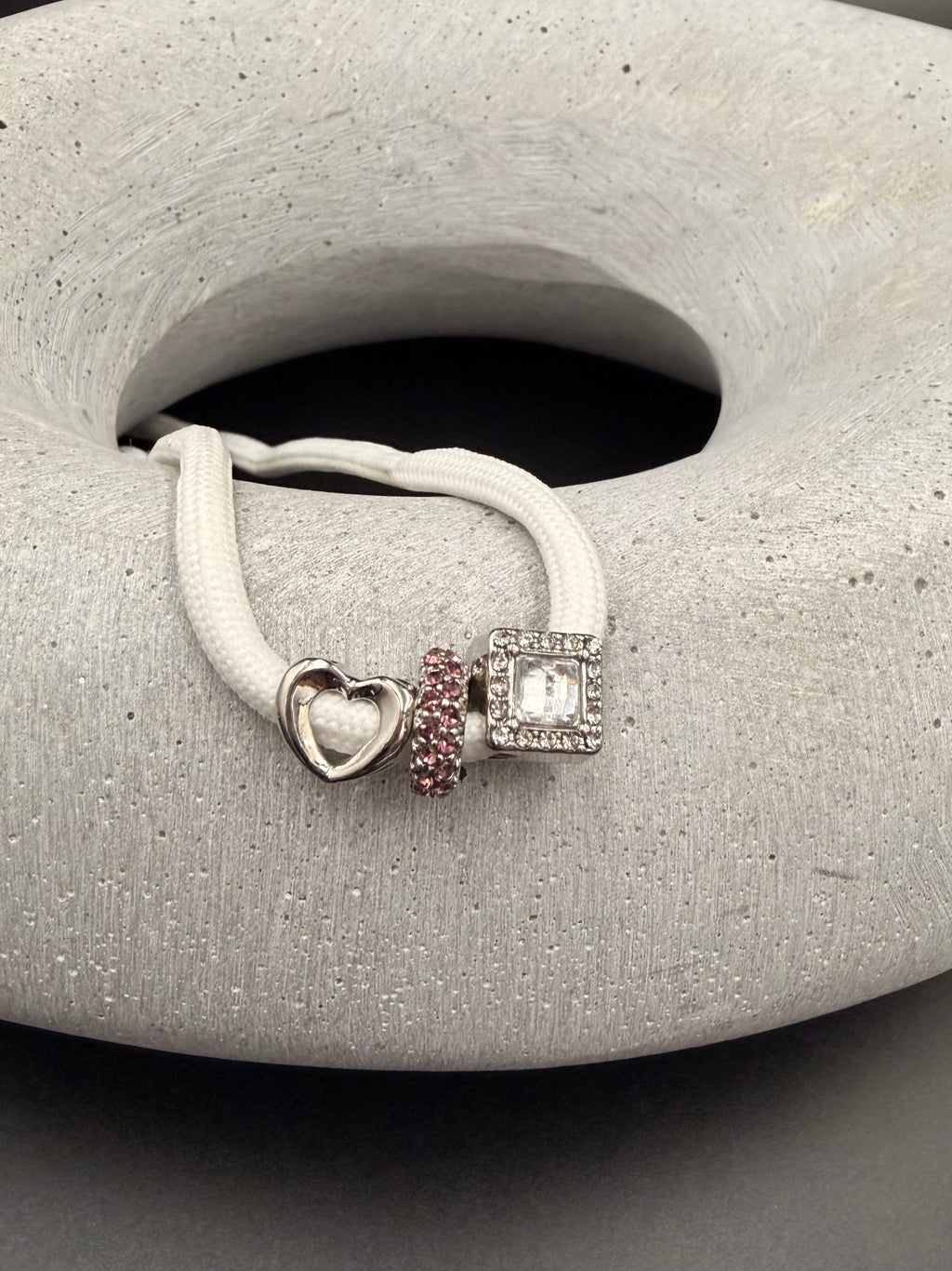 Crystal Square Shoelace Charm