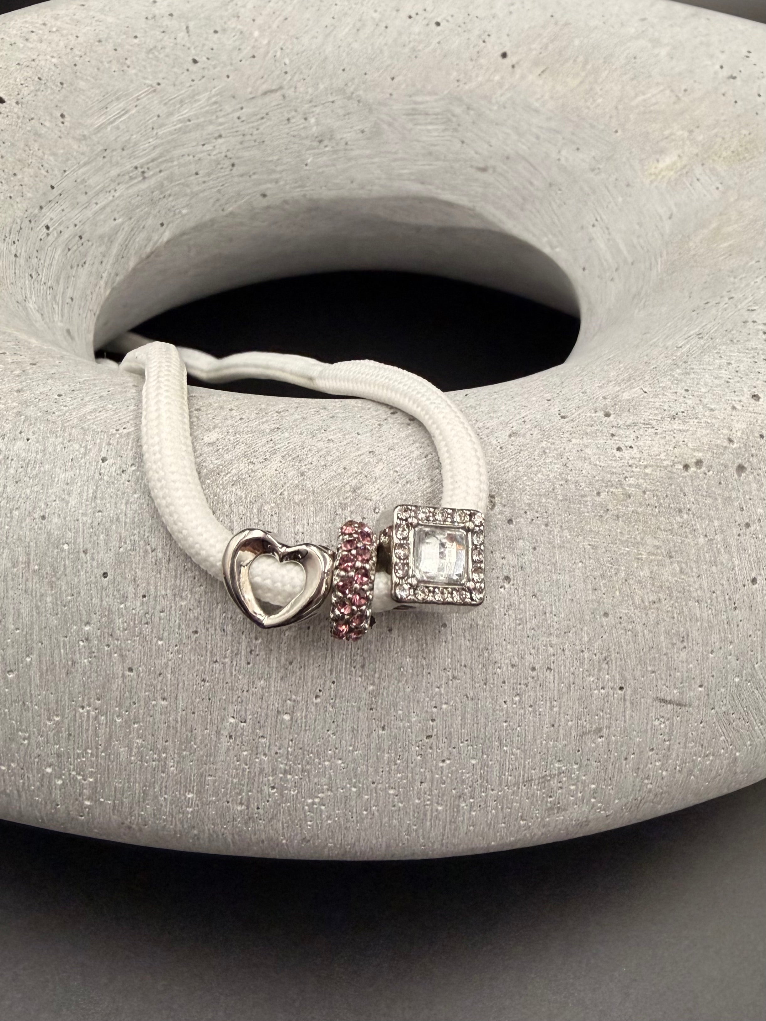 Crystal Square Shoelace Charm