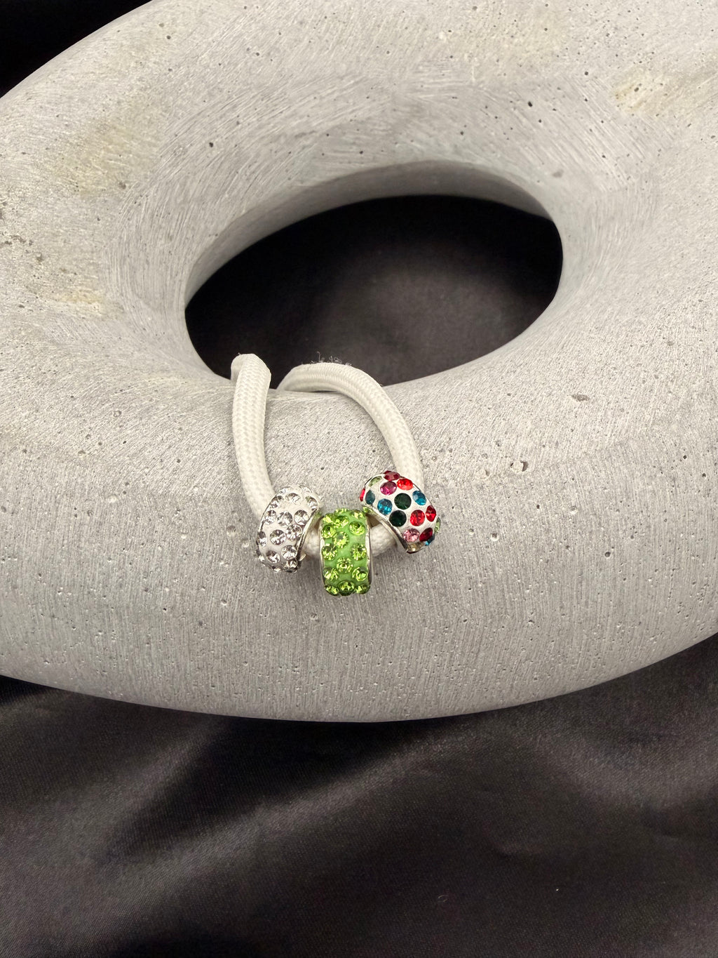 Multi-Color Ceramic Crystal Shoelace Charm