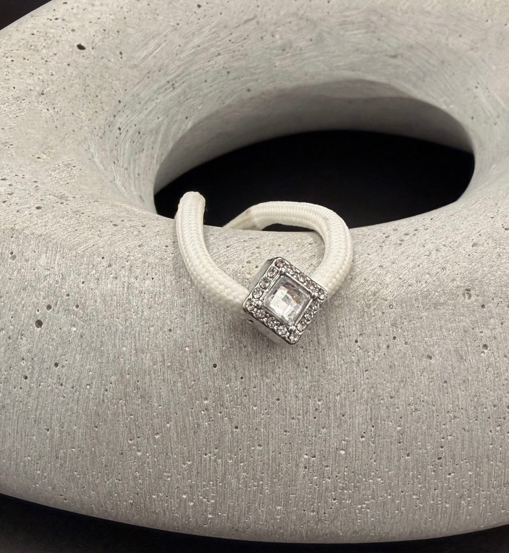 Crystal Square Shoelace Charm