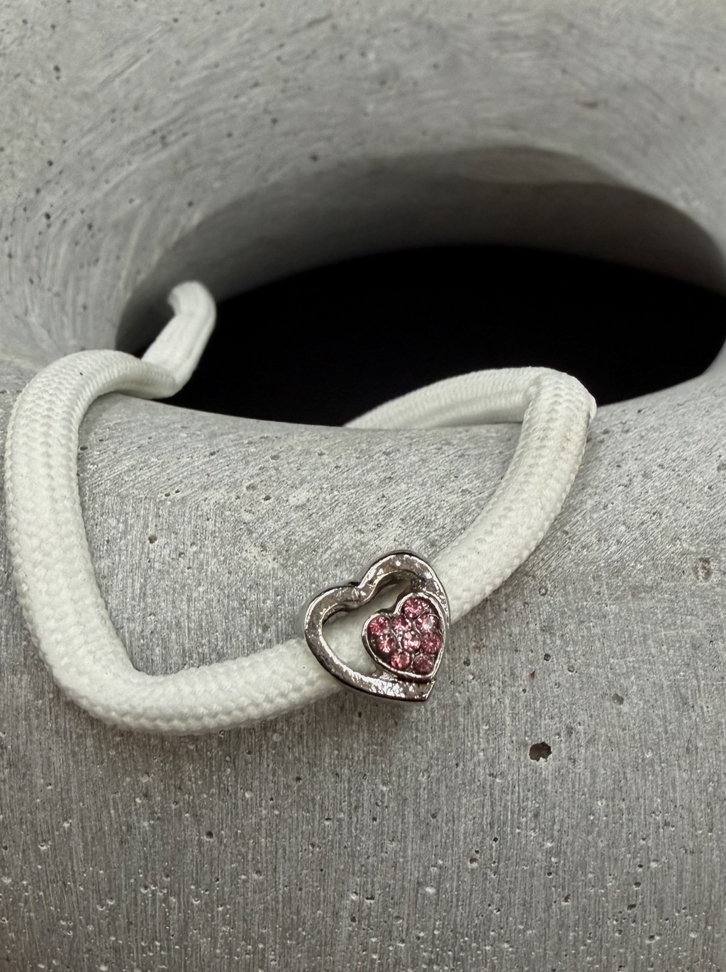 Double Heart Shoelace Charm