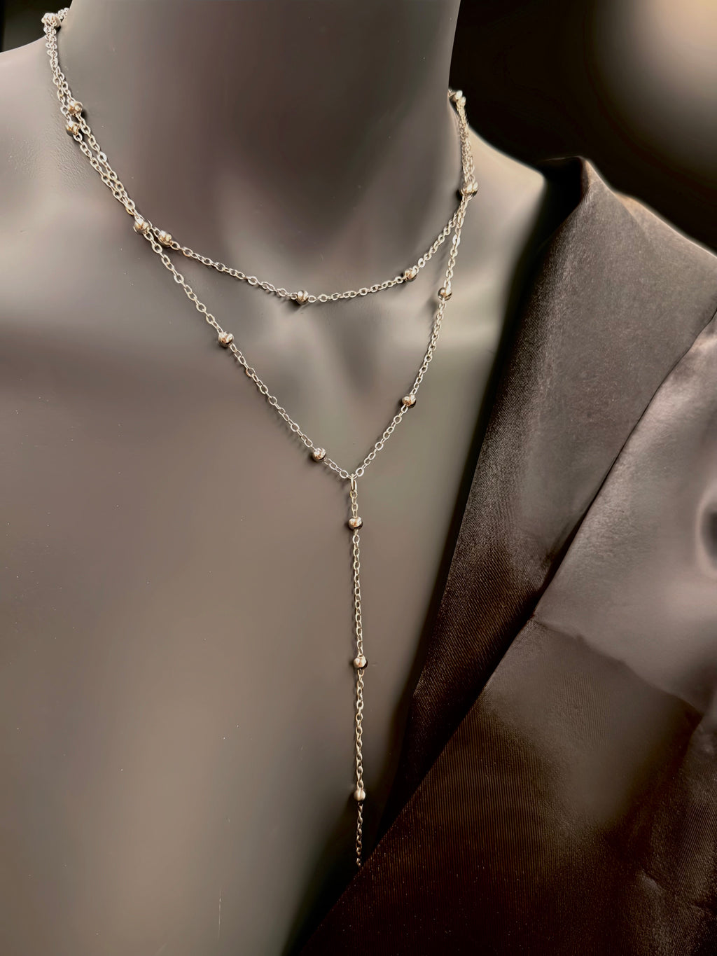 Doubled Up Lariat Drop Necklace