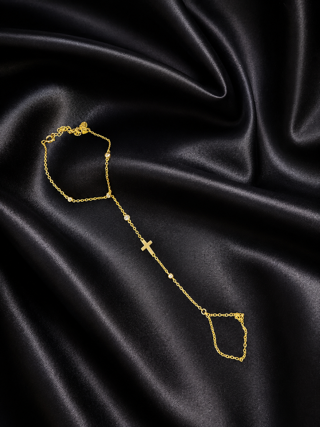 Gold Dipped Cross Hand Chain