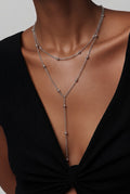 Doubled Up Lariat Drop Necklace
